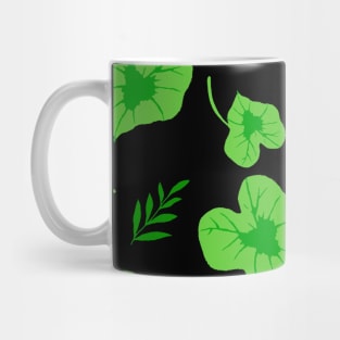 Green Caladium Leaves Pattern Mug